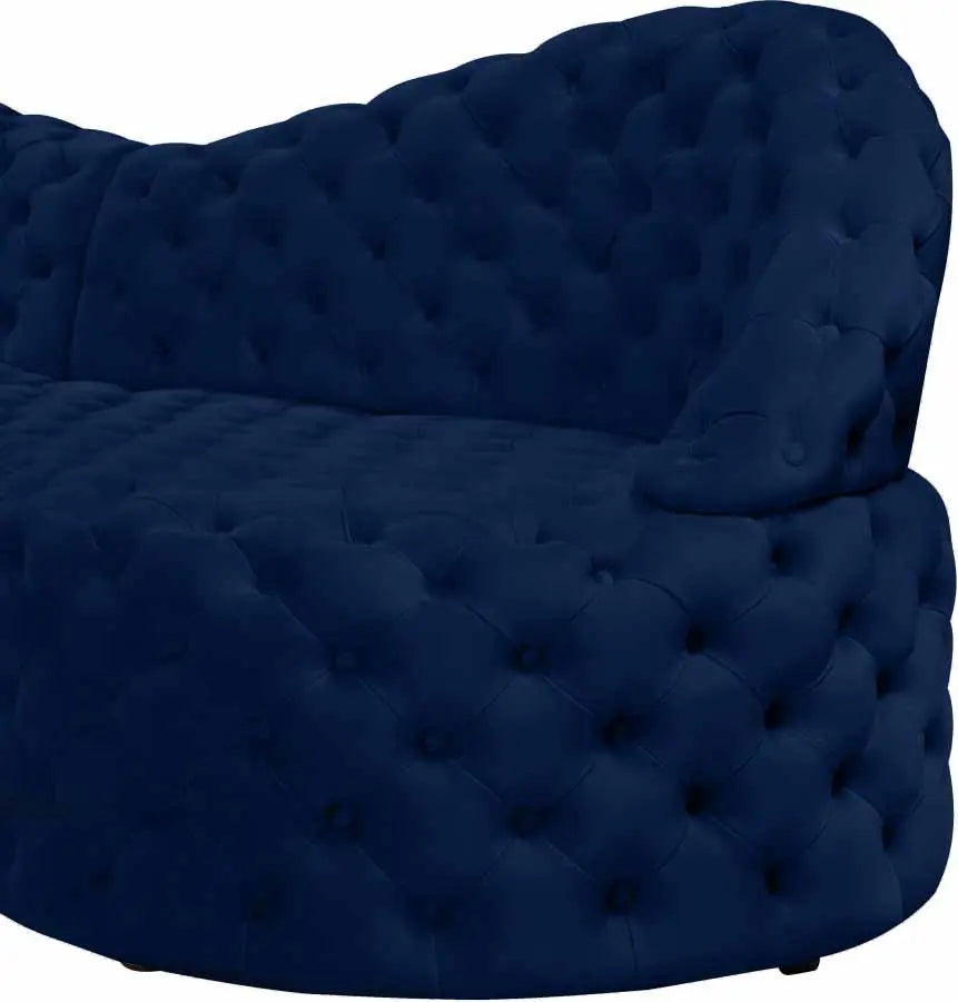 Royal 2 Piece Sectional In Navy - ATL FURNITURE