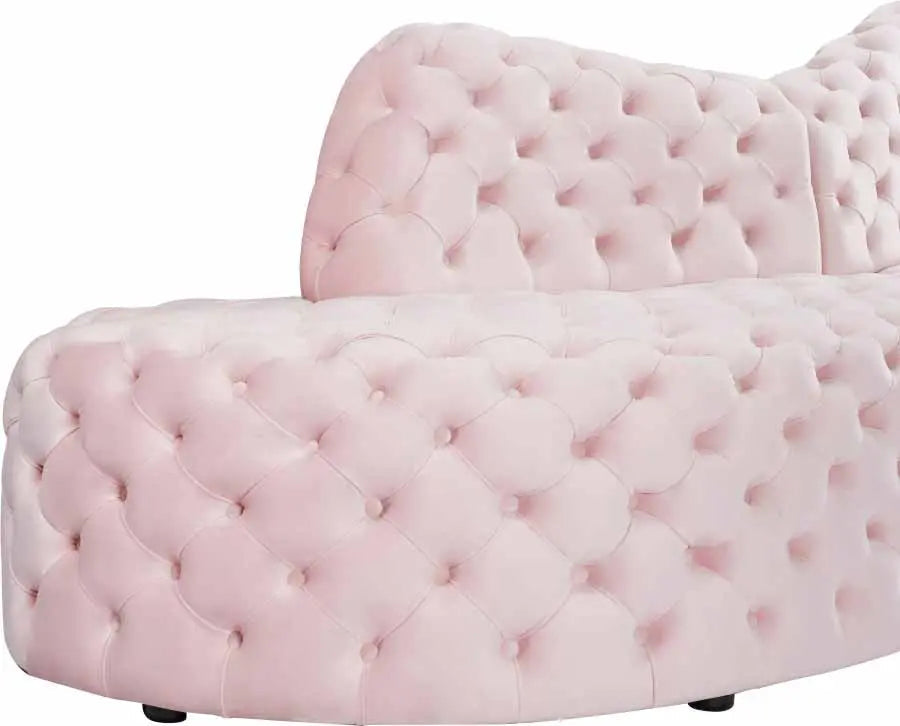 Royal 2 Piece Sectional In Pink - ATL FURNITURE