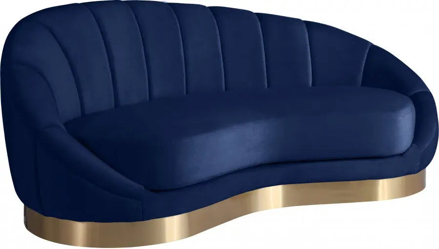 Meridian Furniture - Shelly 3 Piece Living Room Set In Navy - 623Navy-S-3Set - ATL FURNITURE