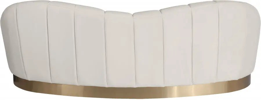 Meridian Furniture - Shelly Velvet Sofa In Cream - 623Cream-S - ATL FURNITURE