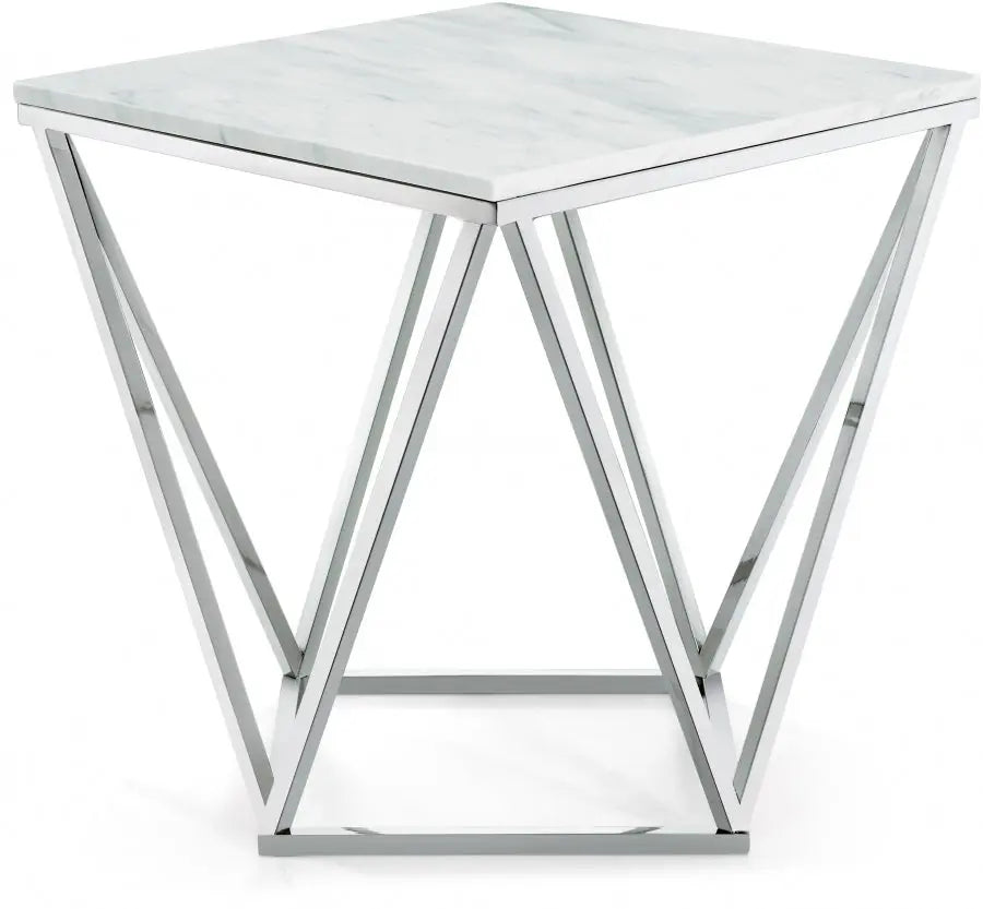 Meridian Furniture - Skyler End Table In Chrome - 244-E - ATL FURNITURE