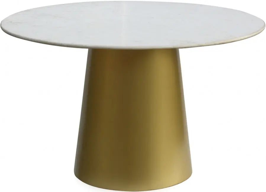 Meridian Furniture - Sorrento Dining Table In Gold - 727-T - ATL FURNITURE