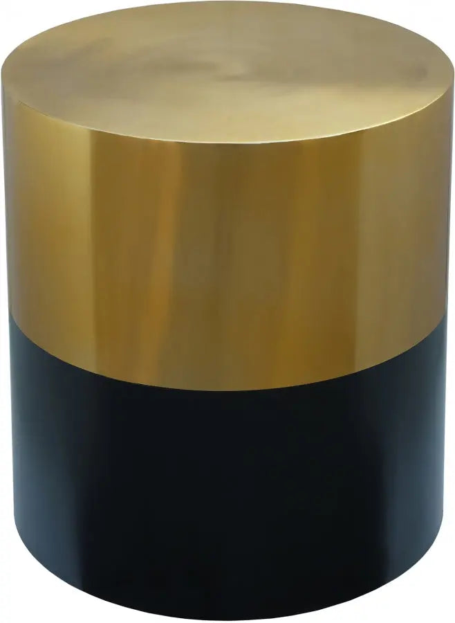 Meridian Furniture - Sun End Table In Black And Gold - 287-Et - ATL FURNITURE