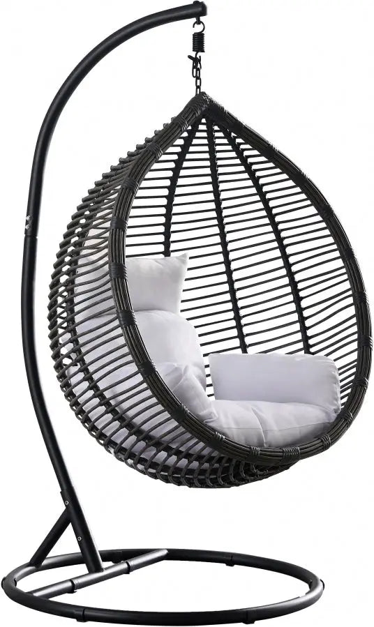 Meridian Furniture - Tarzan Outdoor Patio Swing Chair In Dark Grey - 332 - ATL FURNITURE