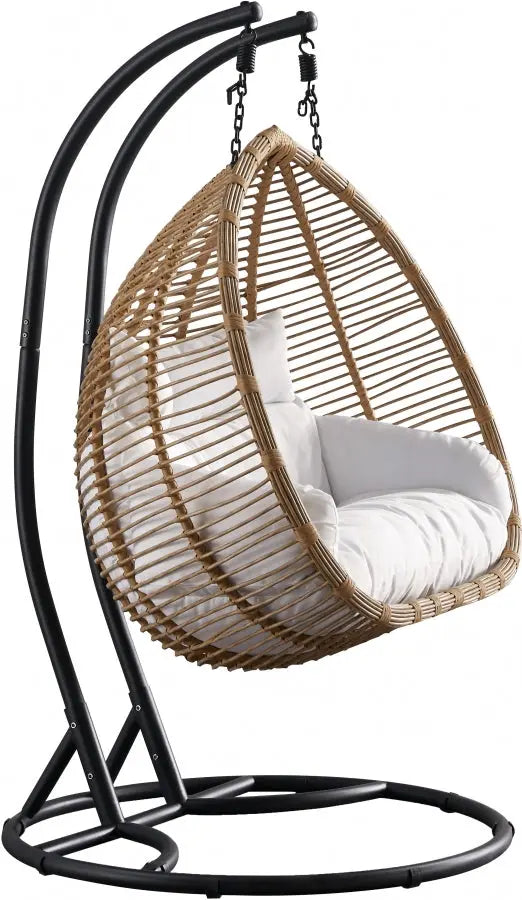 Meridian Furniture - Tarzan Outdoor Patio Swing Chair In Natural - 335 - ATL FURNITURE