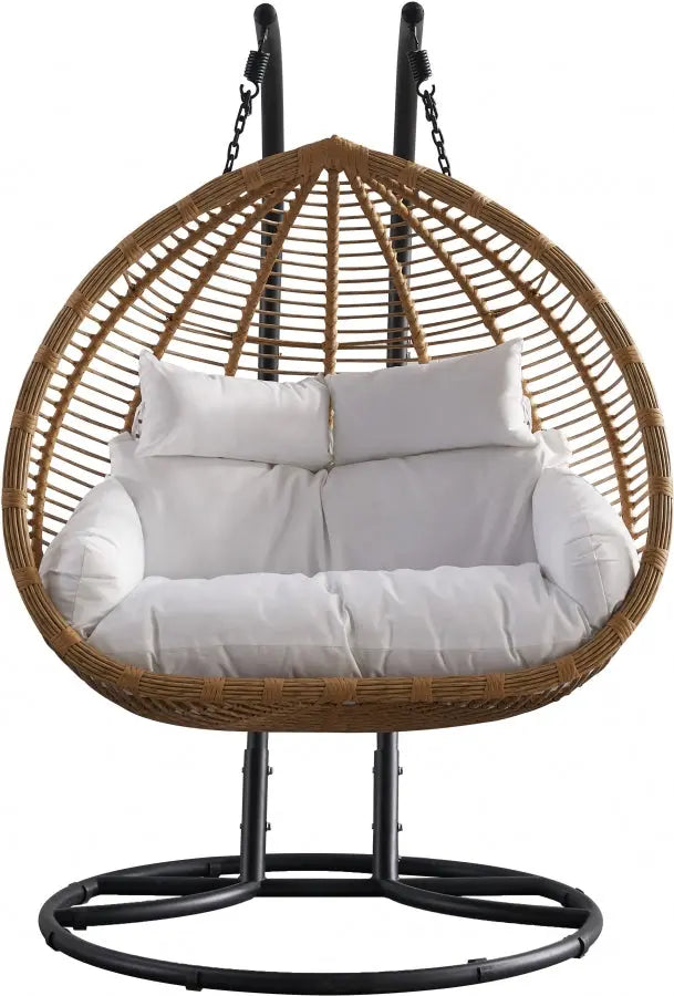 Meridian Furniture - Tarzan Outdoor Patio Swing Chair In Natural - 335 - ATL FURNITURE