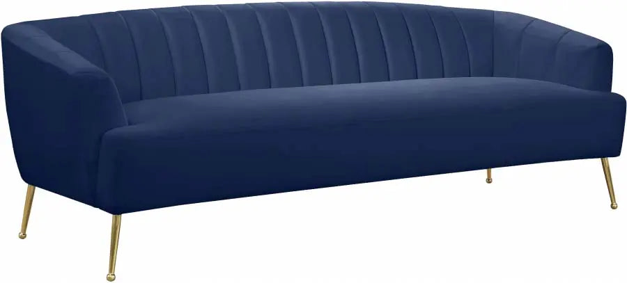 Meridian Furniture - Tori 3 Piece Living Room Set In Navy - 657Navy-S-3Set - ATL FURNITURE