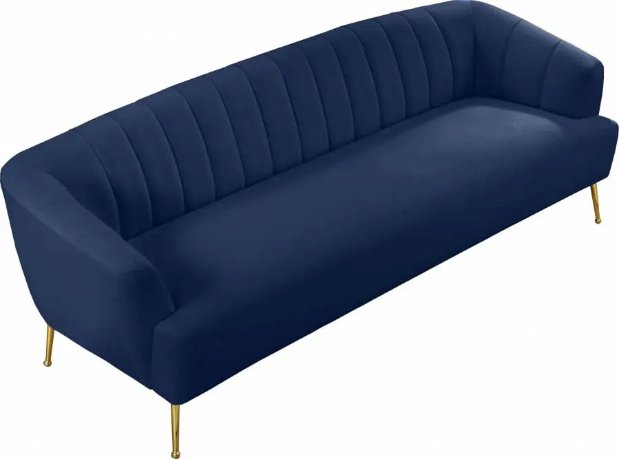 Meridian Furniture - Tori 3 Piece Living Room Set In Navy - 657Navy-S-3Set - ATL FURNITURE