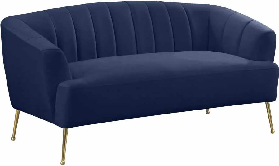 Meridian Furniture - Tori 3 Piece Living Room Set In Navy - 657Navy-S-3Set - ATL FURNITURE