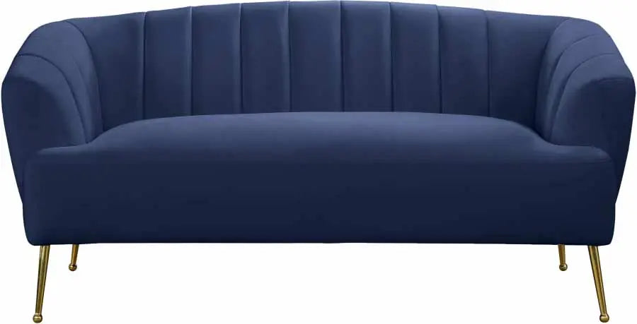 Meridian Furniture - Tori 3 Piece Living Room Set In Navy - 657Navy-S-3Set - ATL FURNITURE