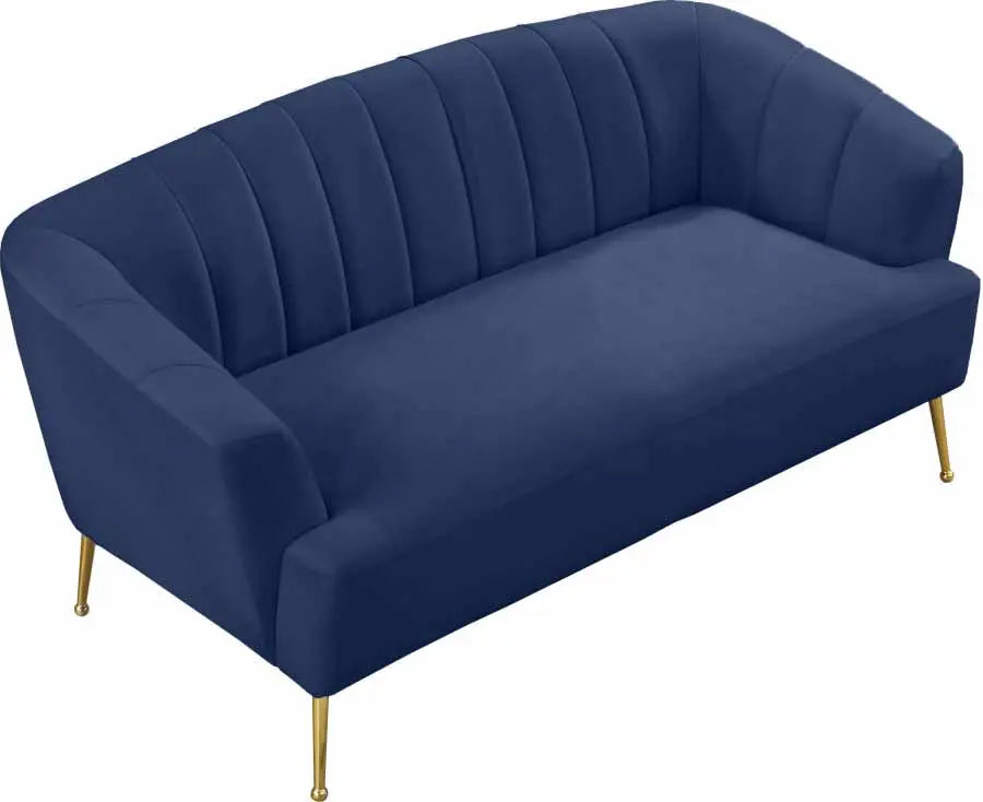 Meridian Furniture - Tori 3 Piece Living Room Set In Navy - 657Navy-S-3Set - ATL FURNITURE