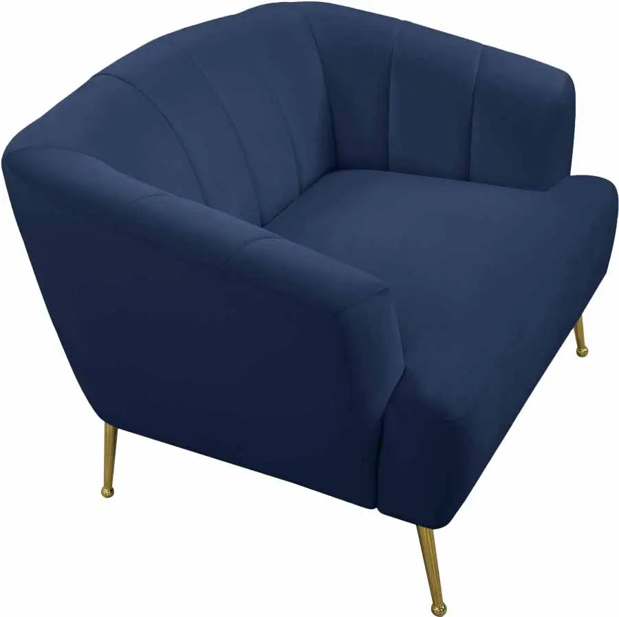 Meridian Furniture - Tori 3 Piece Living Room Set In Navy - 657Navy-S-3Set - ATL FURNITURE