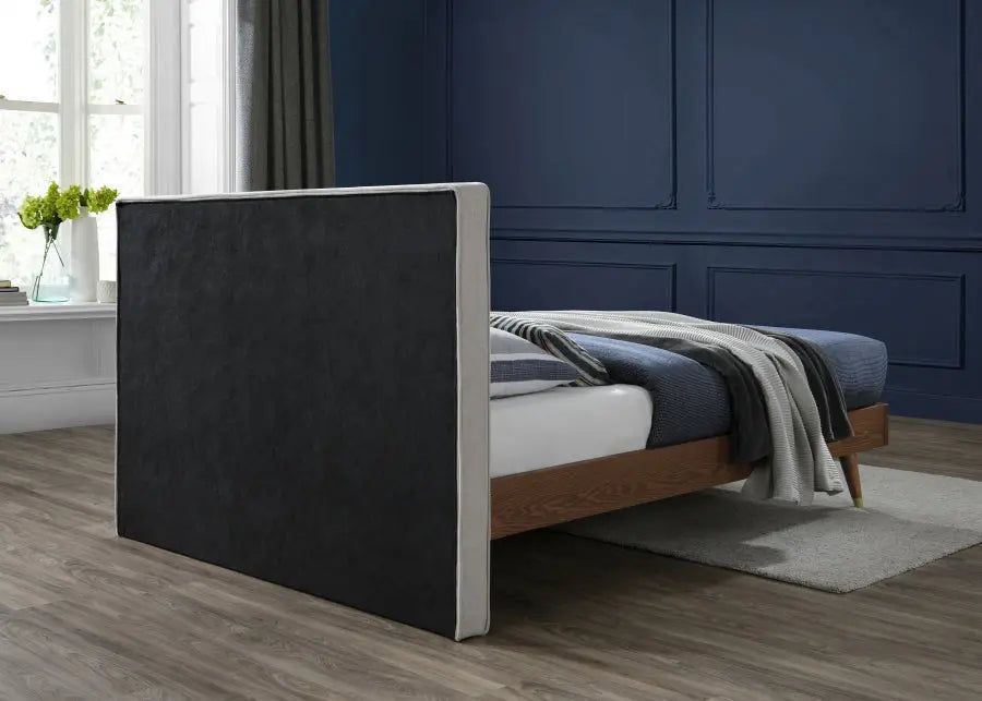Vance Polyester Linen Queen Bed In Beige - Vancebeige-Q - ATL FURNITURE