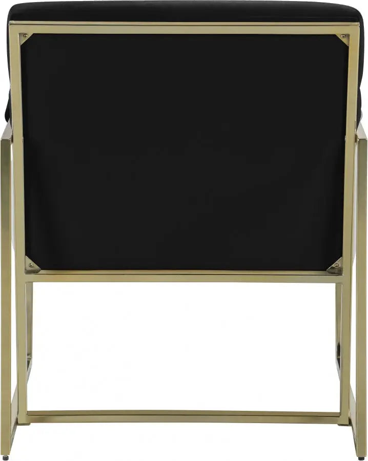 Meridian Furniture - Wayne Velvet Accent Chair In Black - 526Black - ATL FURNITURE