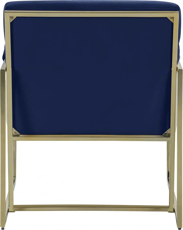 Meridian Furniture - Wayne Velvet Accent Chair In Navy - 526Navy - ATL FURNITURE