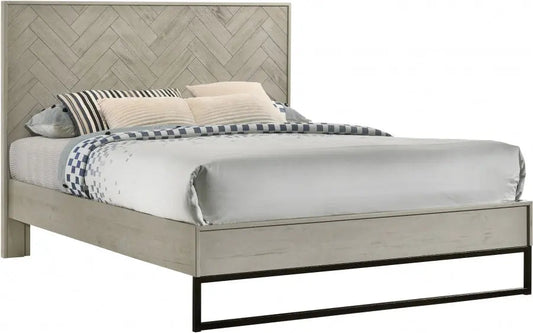 Weston Wood King Bed In Grey Stone - Weston-K - ATL FURNITURE