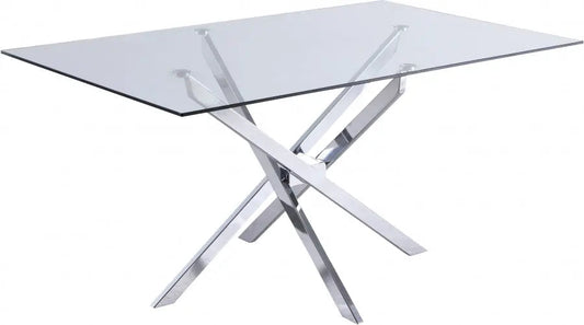 Meridian Furniture - Xander Dining Table In Chrome - 901-T - ATL FURNITURE