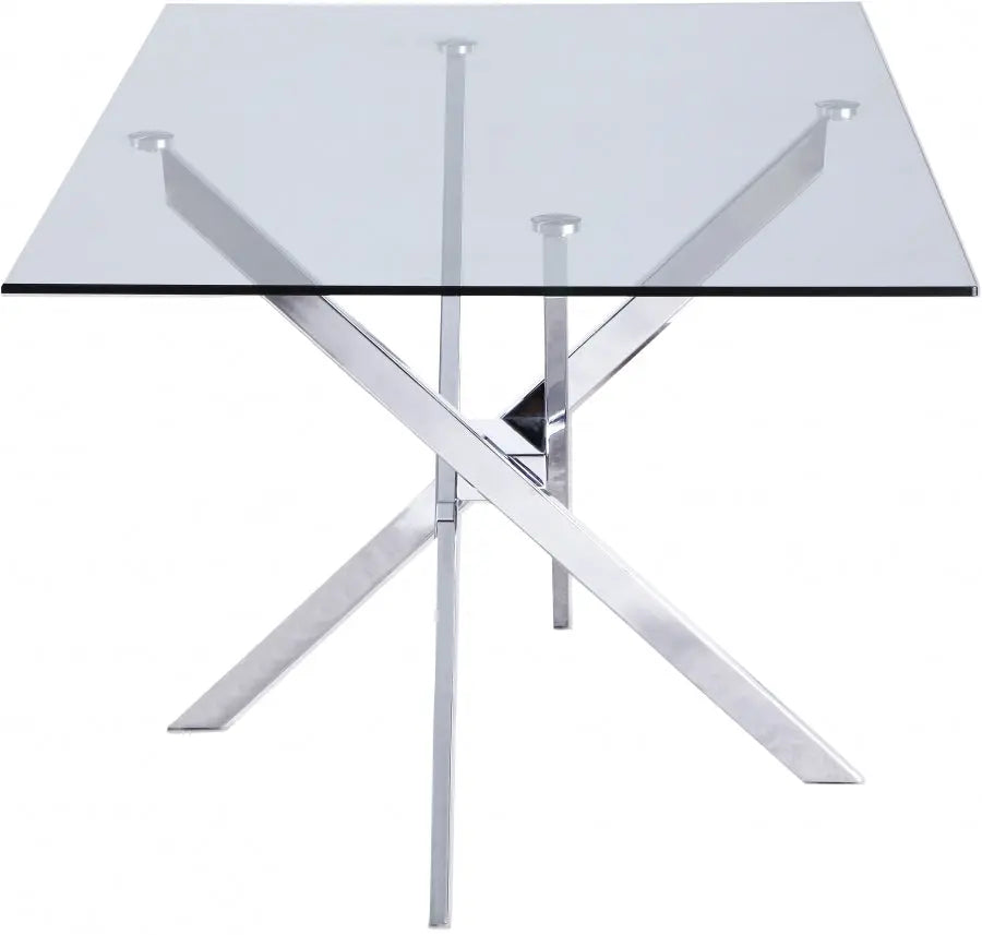 Meridian Furniture - Xander Dining Table In Chrome - 901-T - ATL FURNITURE