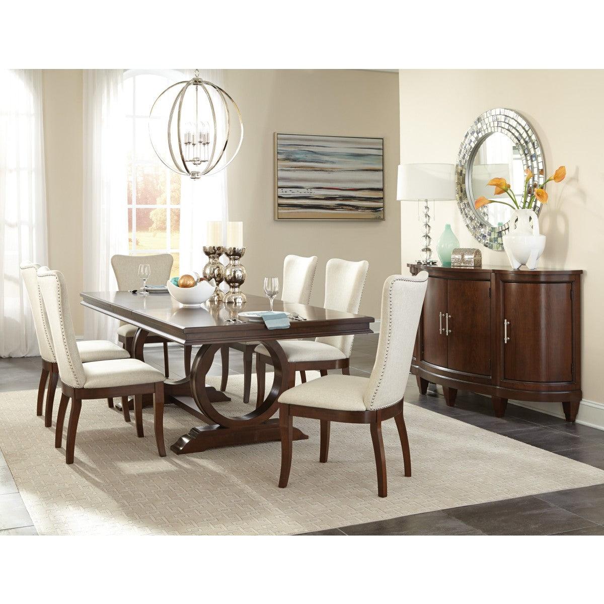 Oratorio Rectangular Dining Room Set In Dark Cherry By Homelegance - ATL FURNITURE