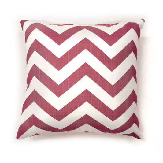 Zoe Red Chevron 18" X 18" Pillow, Red Chevron (2/CTN) - ATL FURNITURE