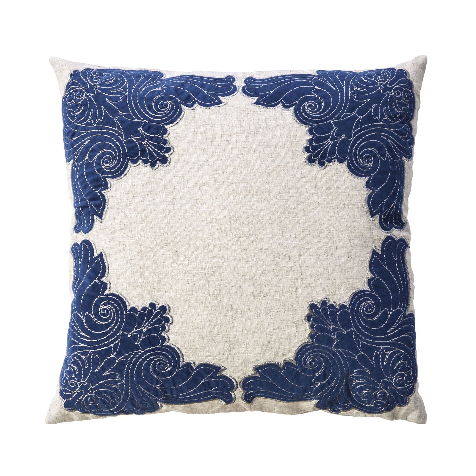 Beth Natural/Indigo 20" X 20" Pillow, Natural & Indigo (2/CTN) - ATL FURNITURE