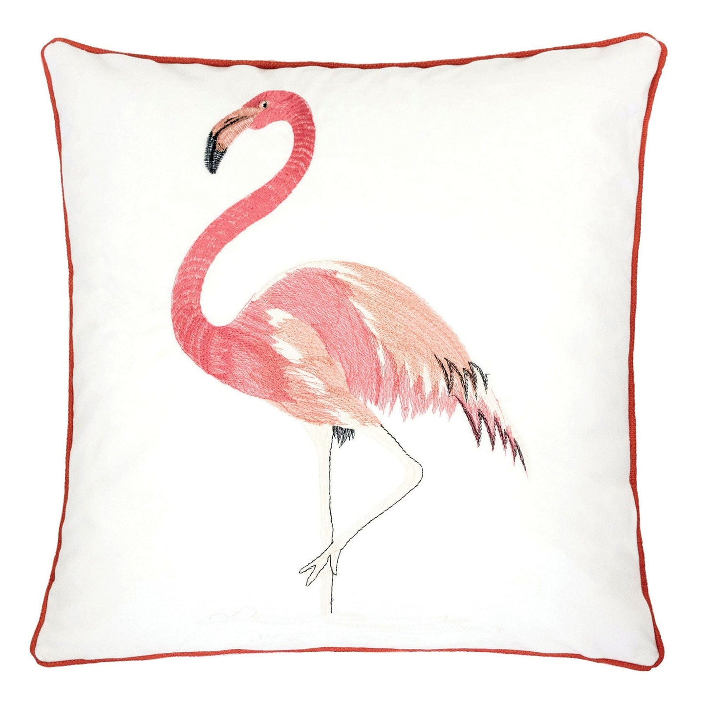 Lina Flamingo 20" X 20" Pillow, Single Flamingo - ATL FURNITURE