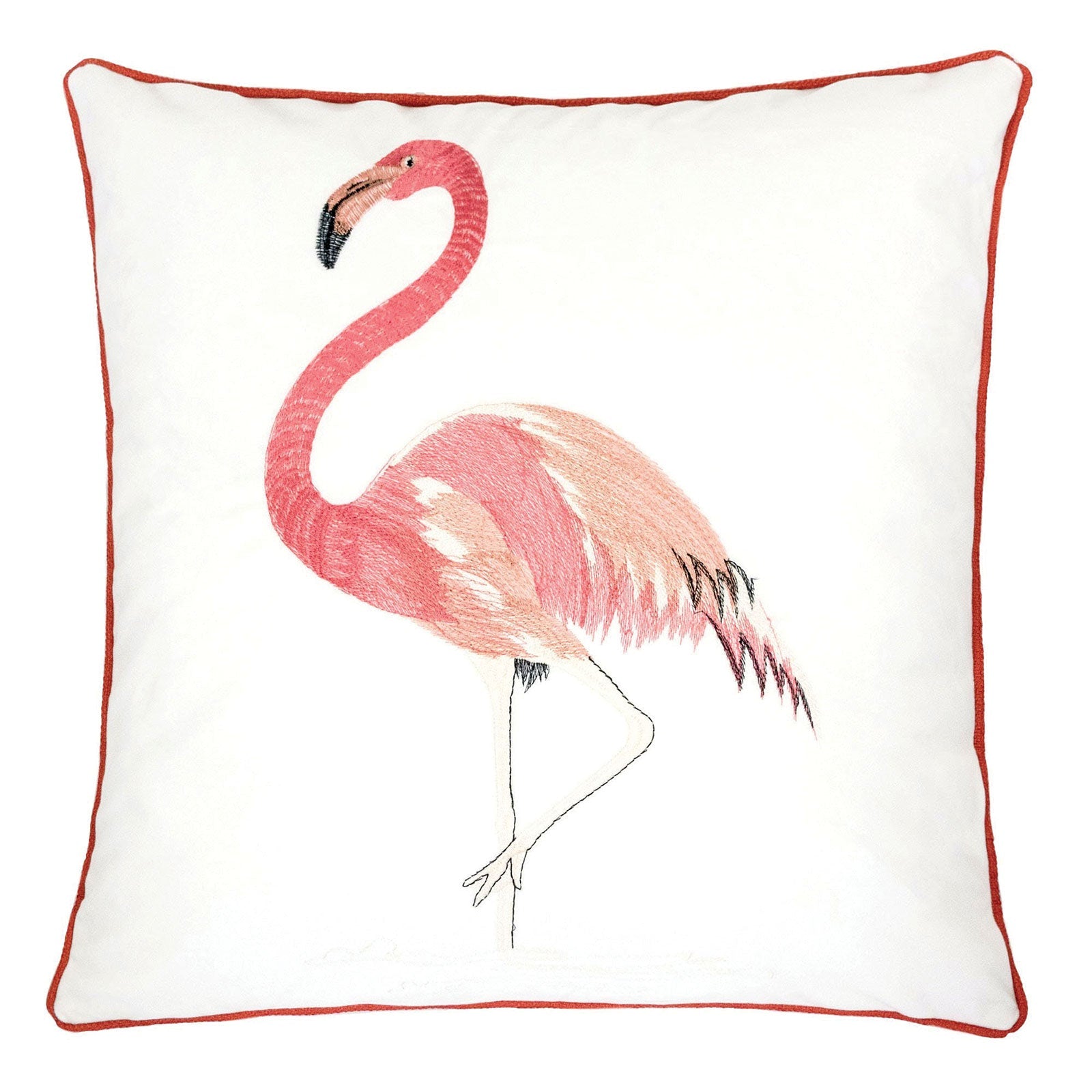 Lina Flamingo 20" X 20" Pillow, Single Flamingo - ATL FURNITURE