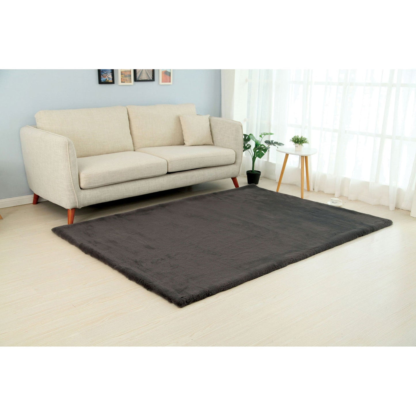 Caparica Charcoal 5' X 7' Area Rug - ATL FURNITURE