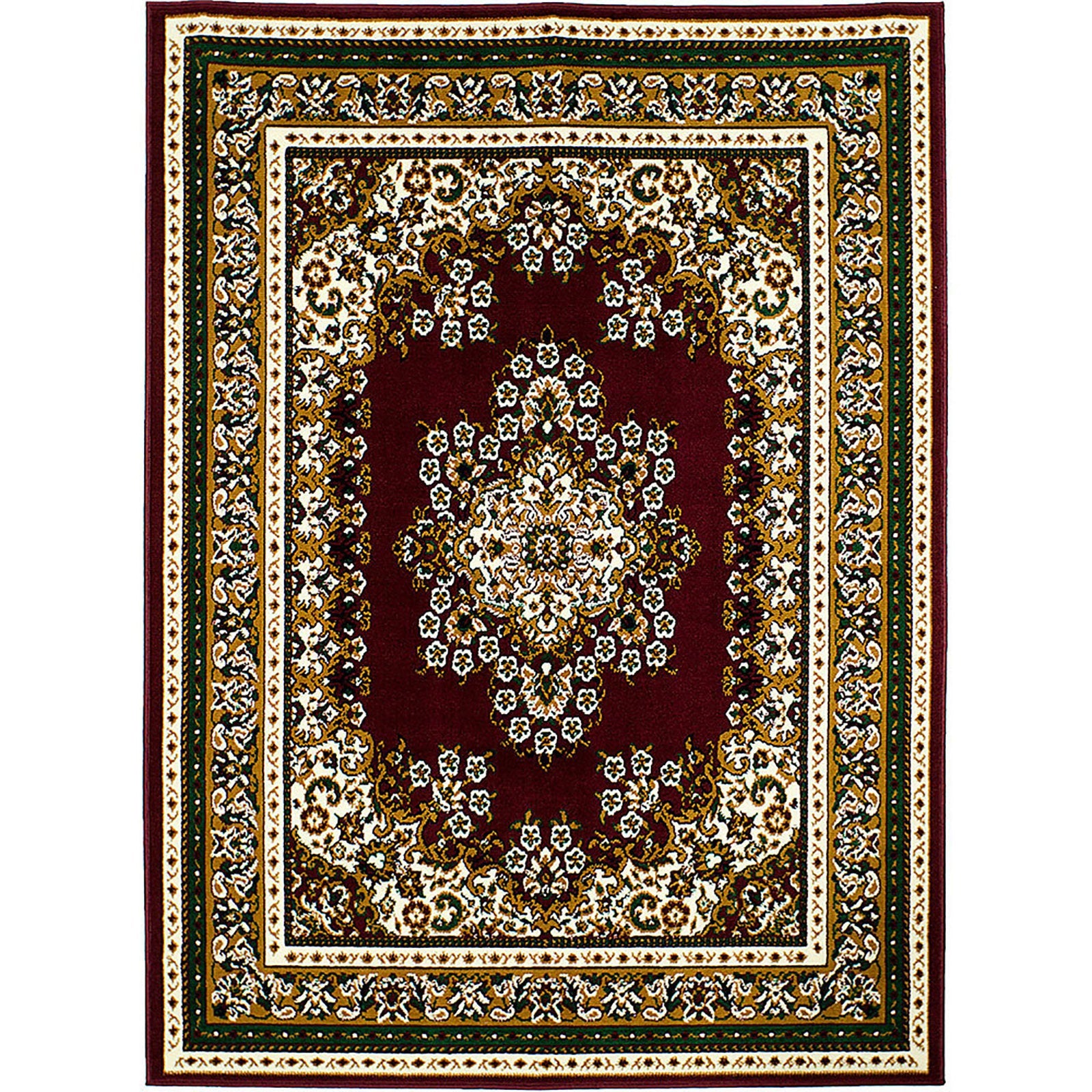 SHINTA Burgundy 5' X 8' Area Rug - ATL FURNITURE