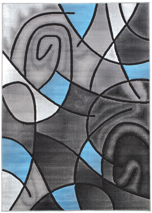 Sivas Charcoal Blue 8' X 10' Area Rug - ATL FURNITURE