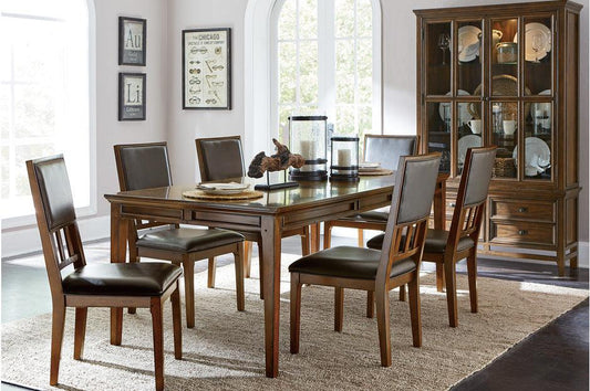 Rectangular Dining Set In Brown Cherry - Frazier Park By Homelegance - ATL FURNITURE