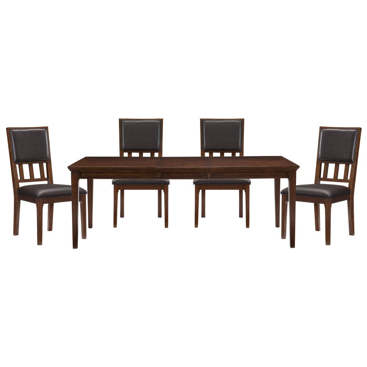 Rectangular Dining Set In Brown Cherry - Frazier Park By Homelegance - ATL FURNITURE