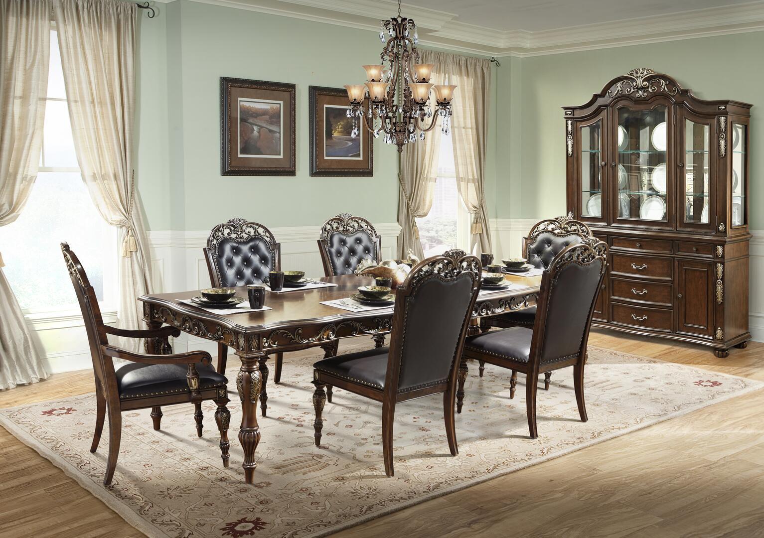 Rosanna Cherry Wood Finish Dining Room Set by Cosmos Furniture - ATL FURNITURE