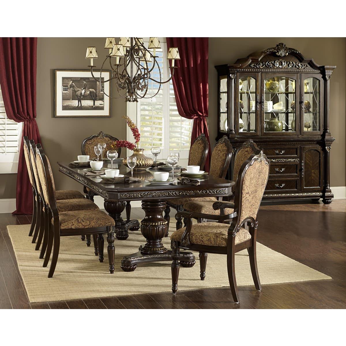 Russian Hill Traditional Double Pedestal Dining Room Set By Homelegance - ATL FURNITURE