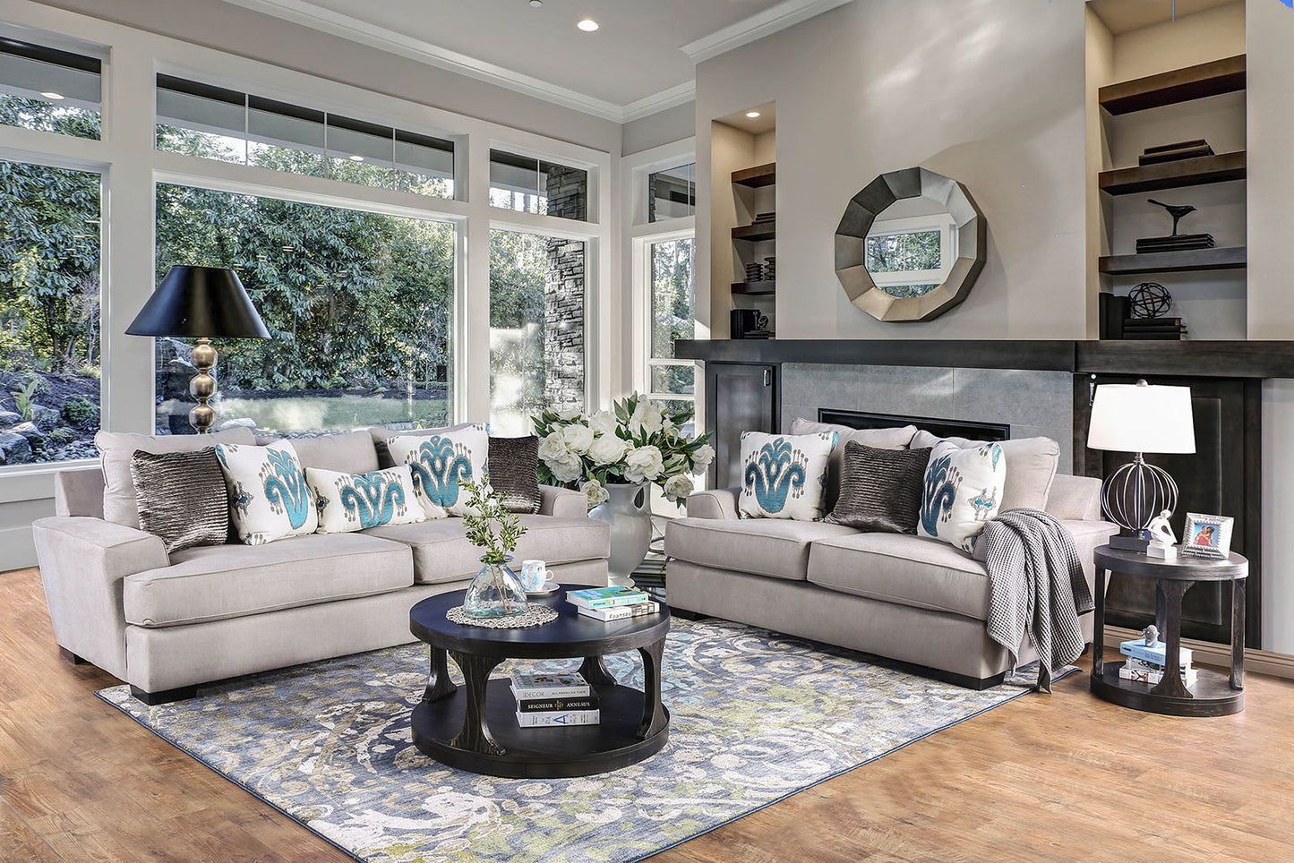 Renesmee Gray Sofa + Love Seat - ATL FURNITURE