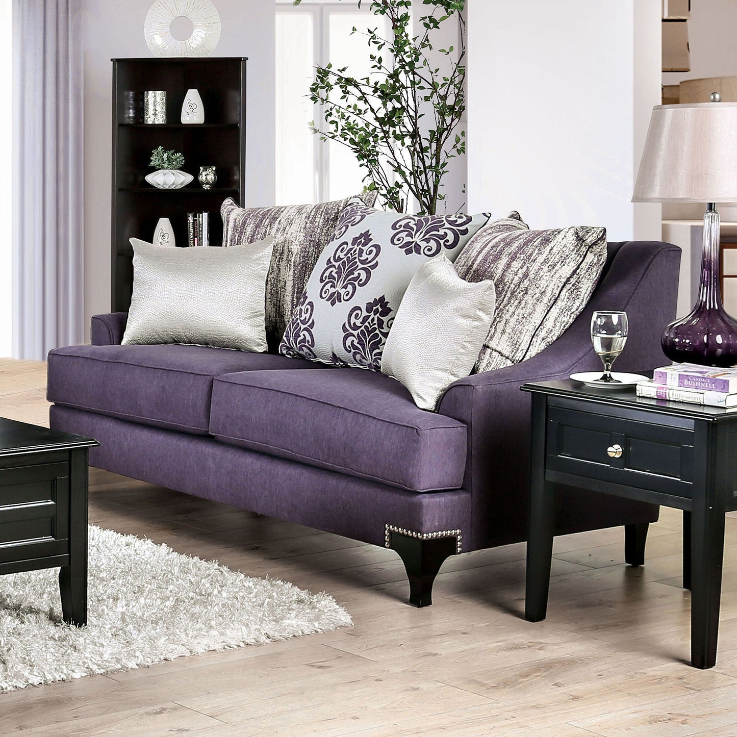 Sisseton Purple Love Seat - ATL FURNITURE