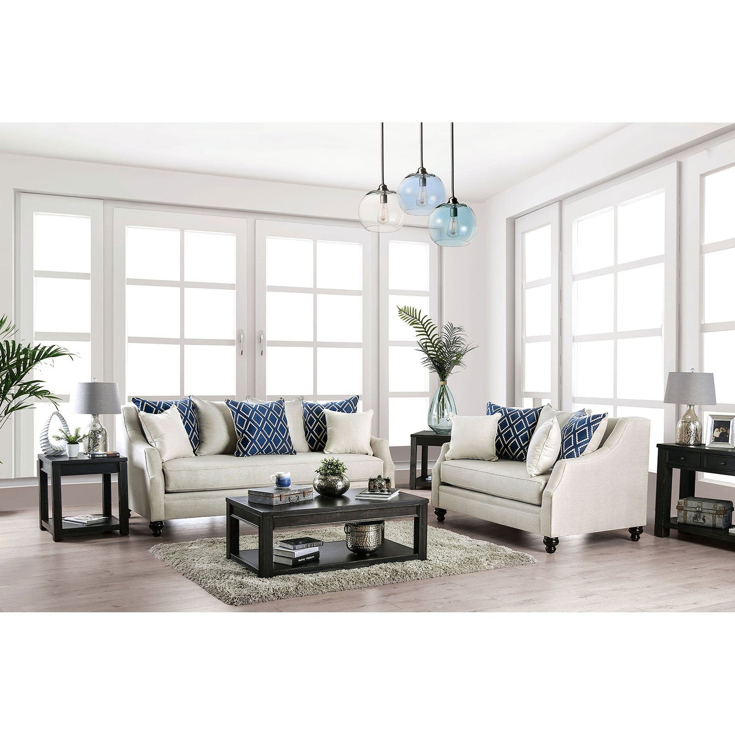 Nefyn Ivory Sofa + Love Seat - ATL FURNITURE