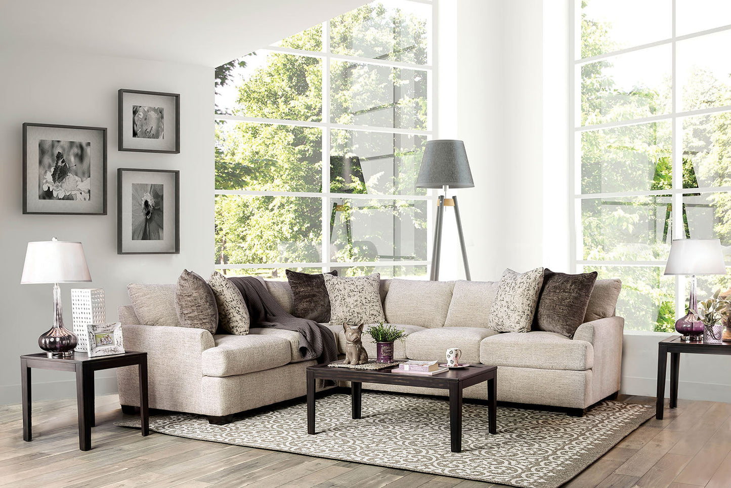 Alisa Beige Sectional - ATL FURNITURE