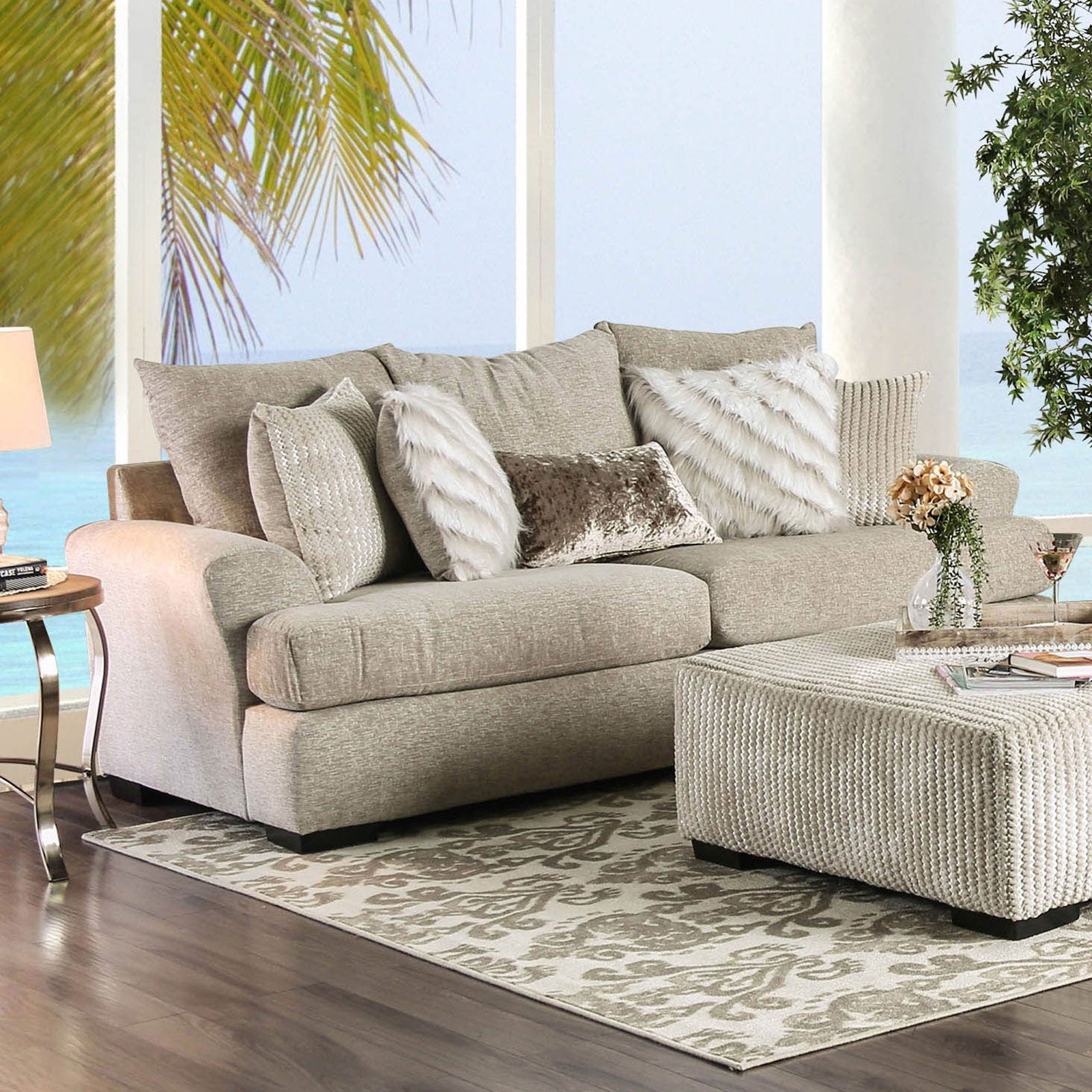Anthea Beige Sofa - ATL FURNITURE