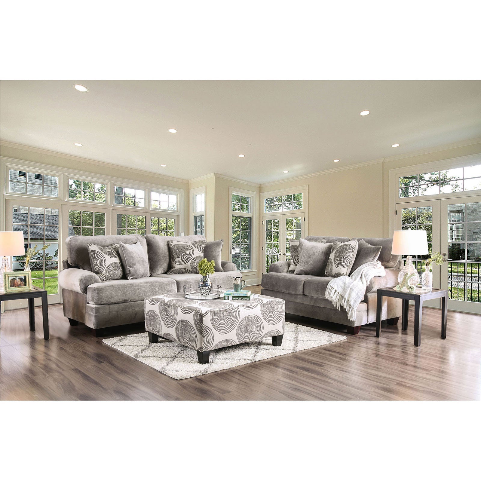 Bonaventura Gray Sofa + Love Seat - ATL FURNITURE
