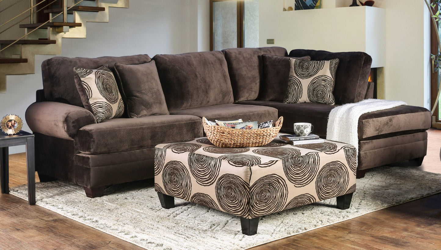Bonaventura Brown Sectional - ATL FURNITURE