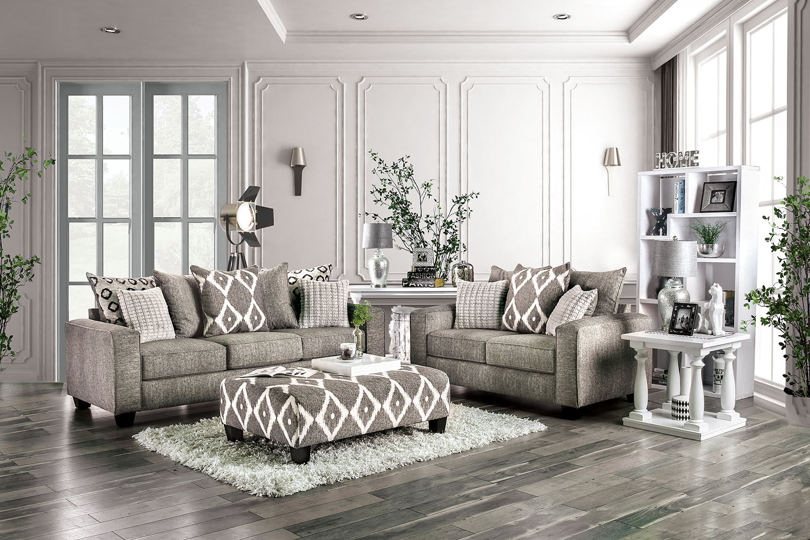 Basie Gray Sofa + Love Seat - ATL FURNITURE