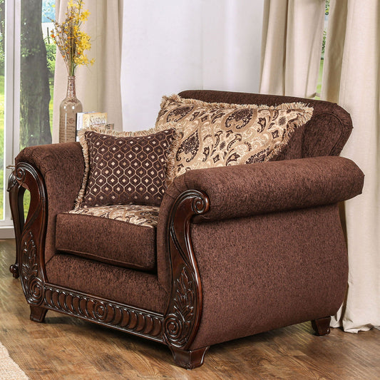 TABITHA Brown Chair, Brown - ATL FURNITURE