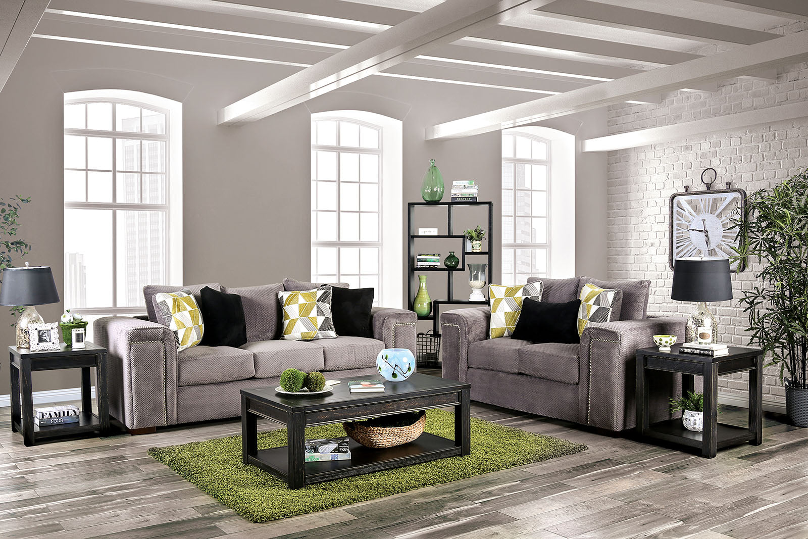 Bradford Warm Gray Sofa + Love Seat - ATL FURNITURE