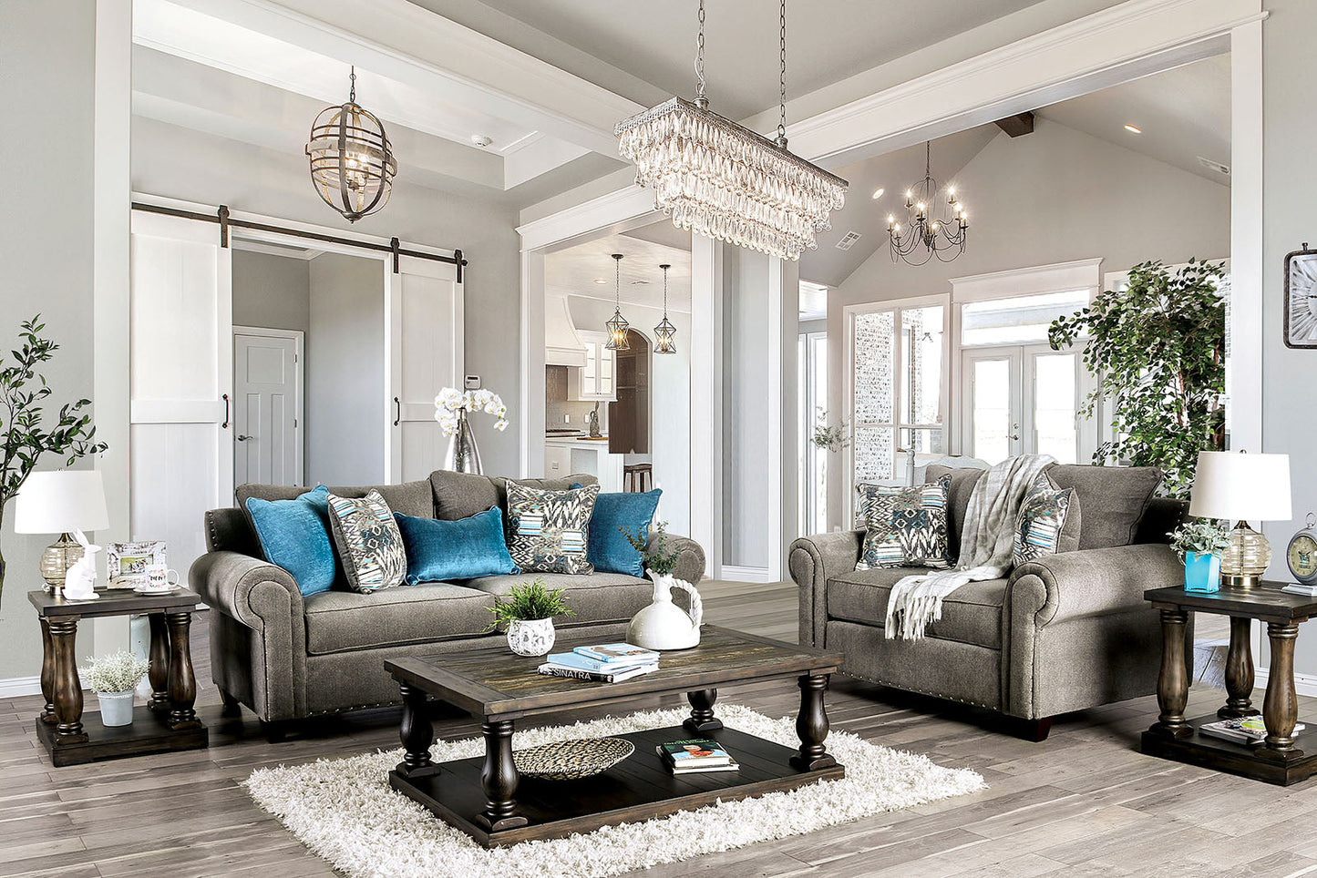 Mott Gray Sofa + Love Seat - ATL FURNITURE