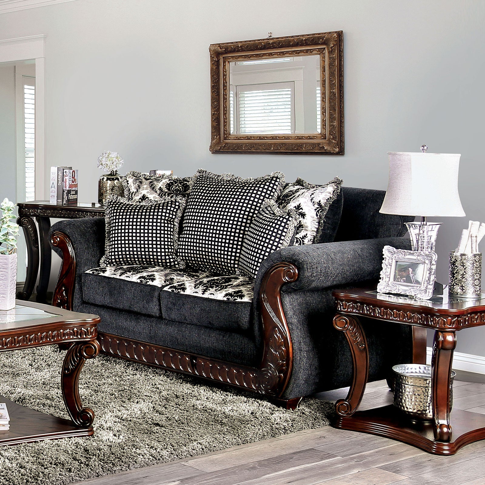 Whitland Gray Love Seat - ATL FURNITURE