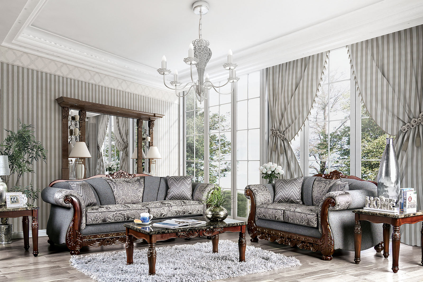 Newdale Gray Sofa + Love Seat - ATL FURNITURE