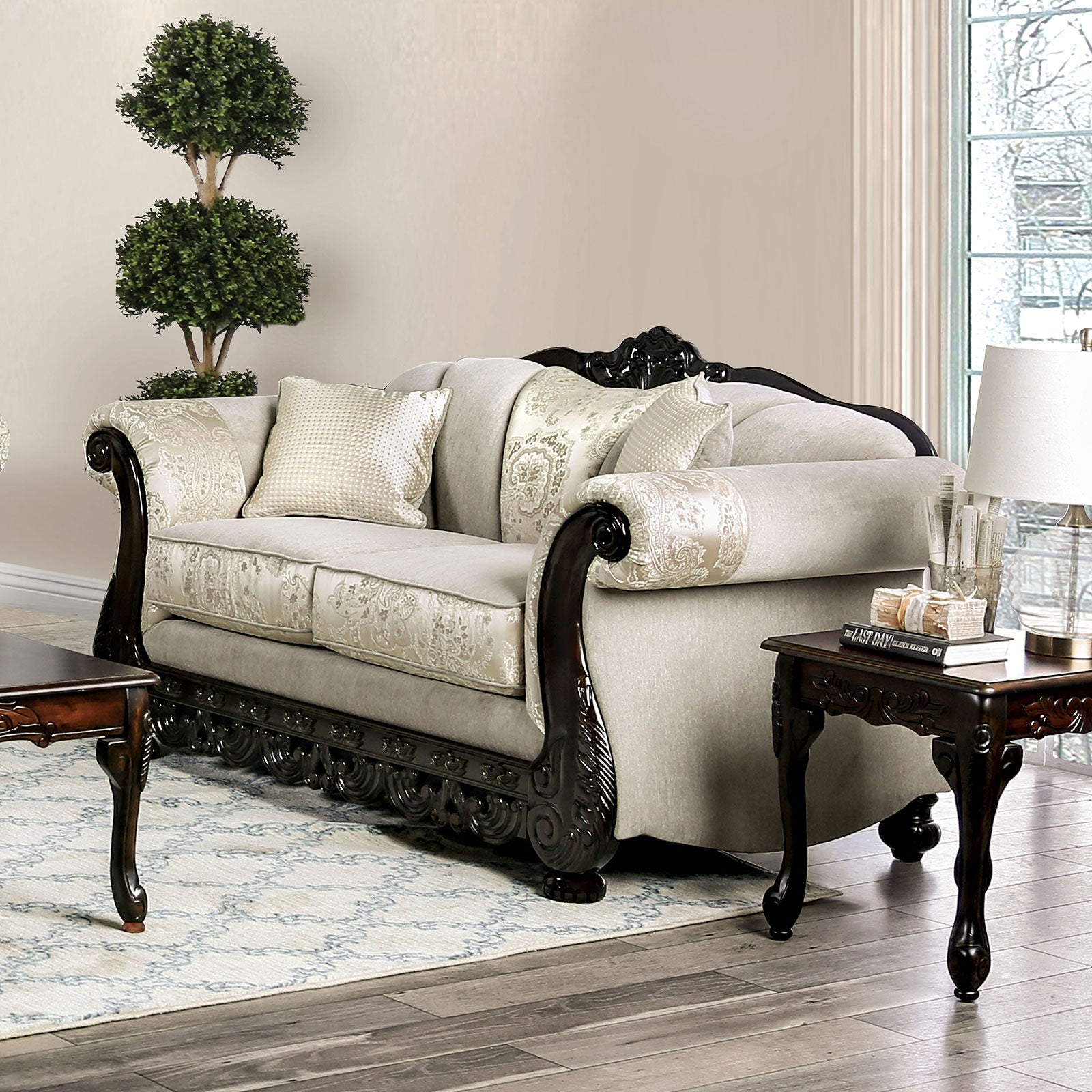Newdale Ivory Love Seat - ATL FURNITURE