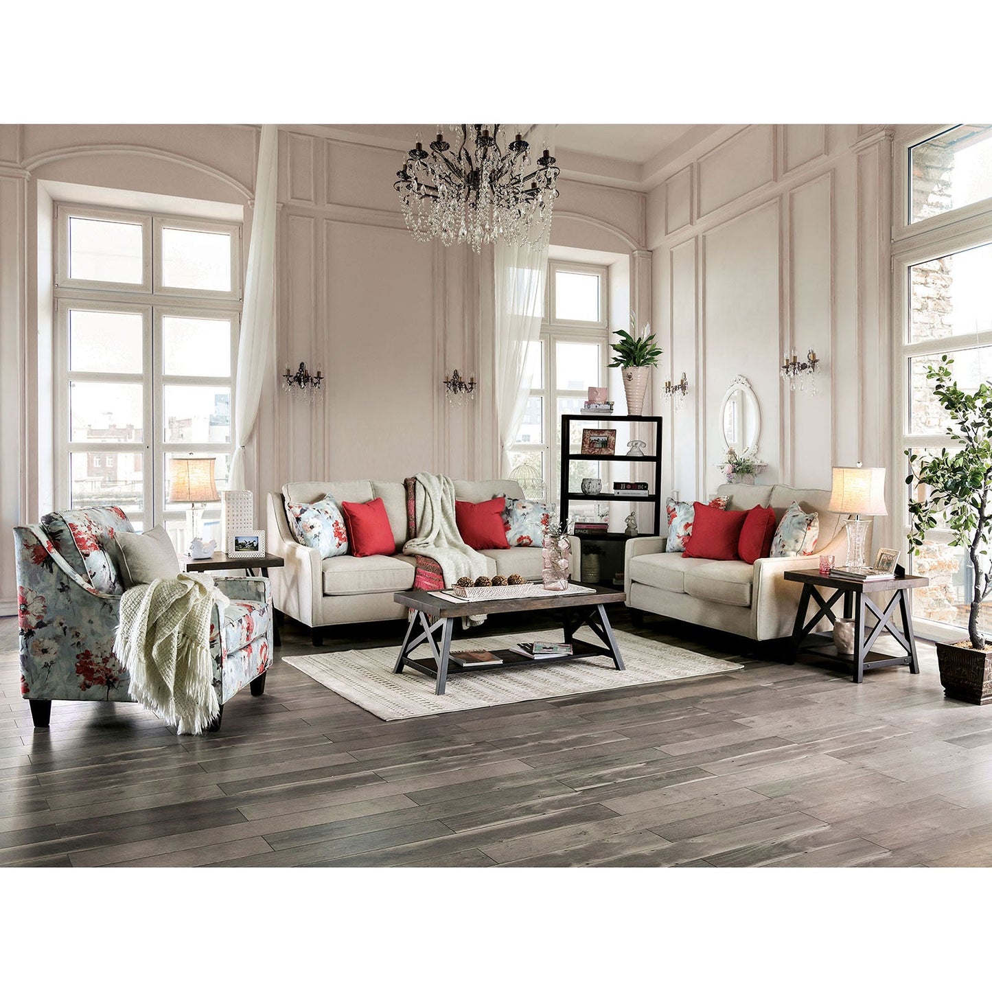 Nadene Ivory Sofa + Love Seat - ATL FURNITURE