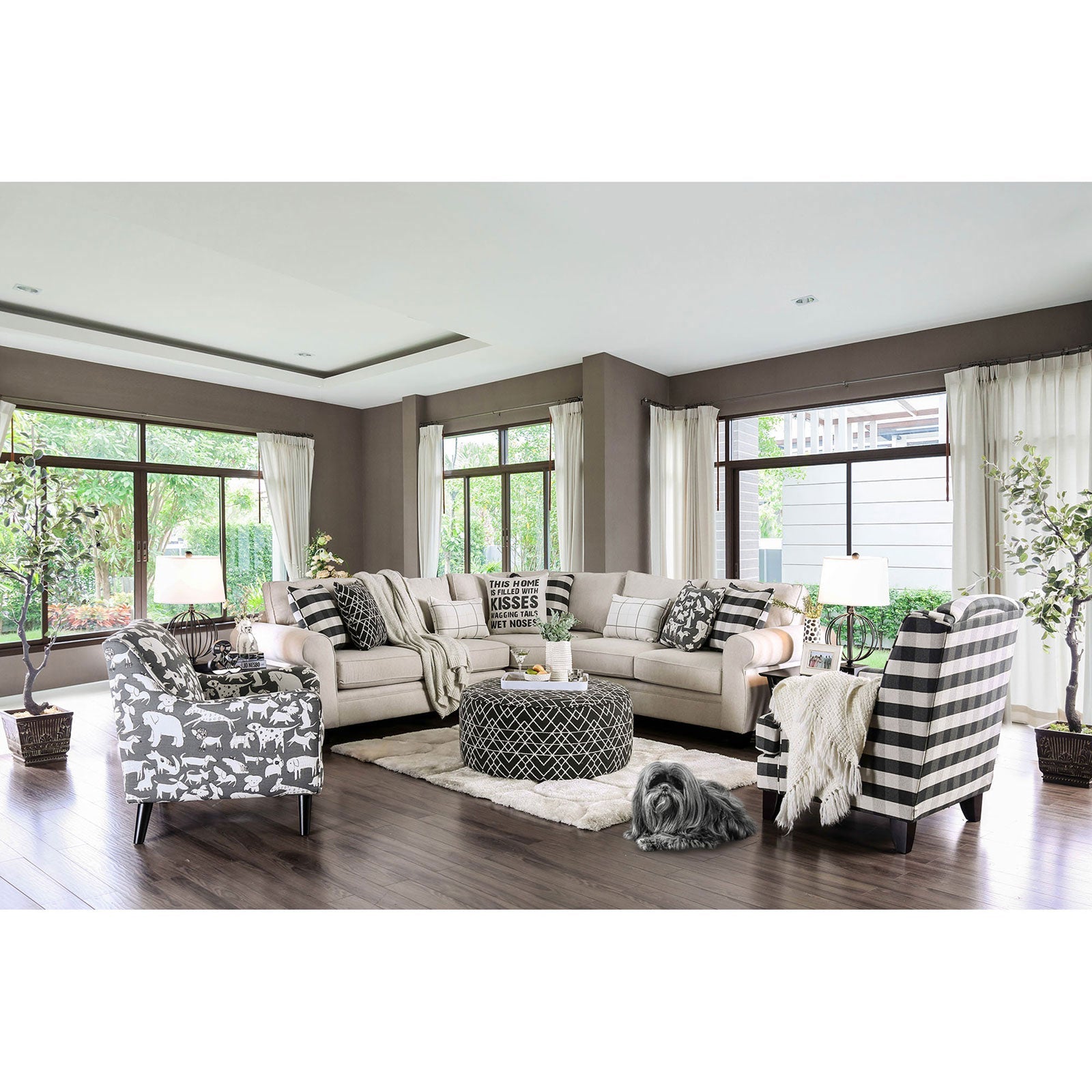 Patricia Ivory Sectional - ATL FURNITURE